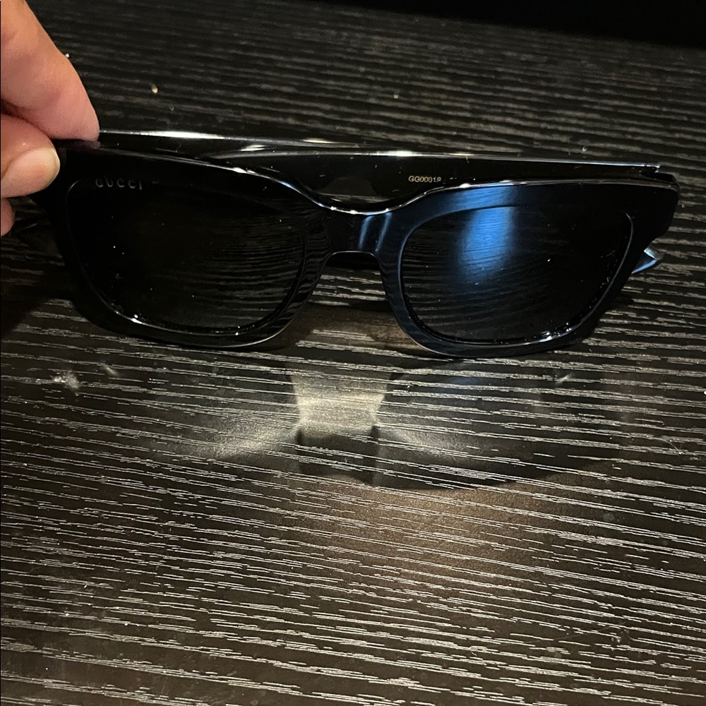 Gucci Unisex Glossy Black Eyewear with Gucci in writing